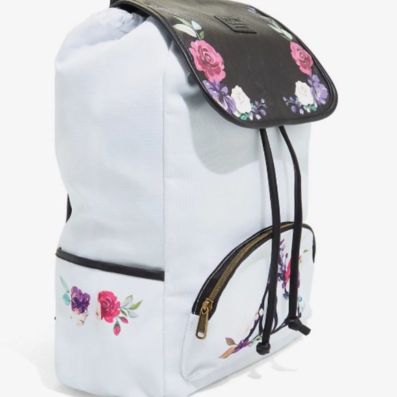 Loungefly Harry Potter Deathly Hallows Floral Slouch Backpack main image 7